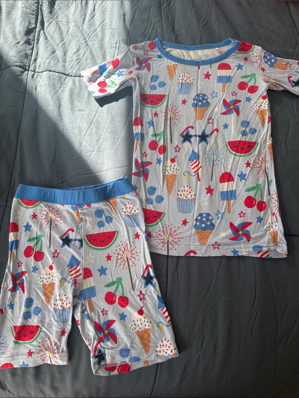Little Sleepies 5/6 4th of July Pajama Short Set